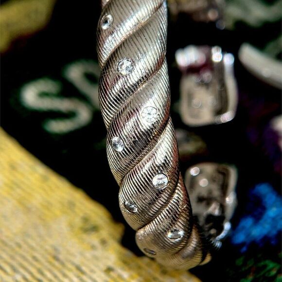 Judith Ripka 925 Cz Braid Design Cuff - Picture 8 of 11